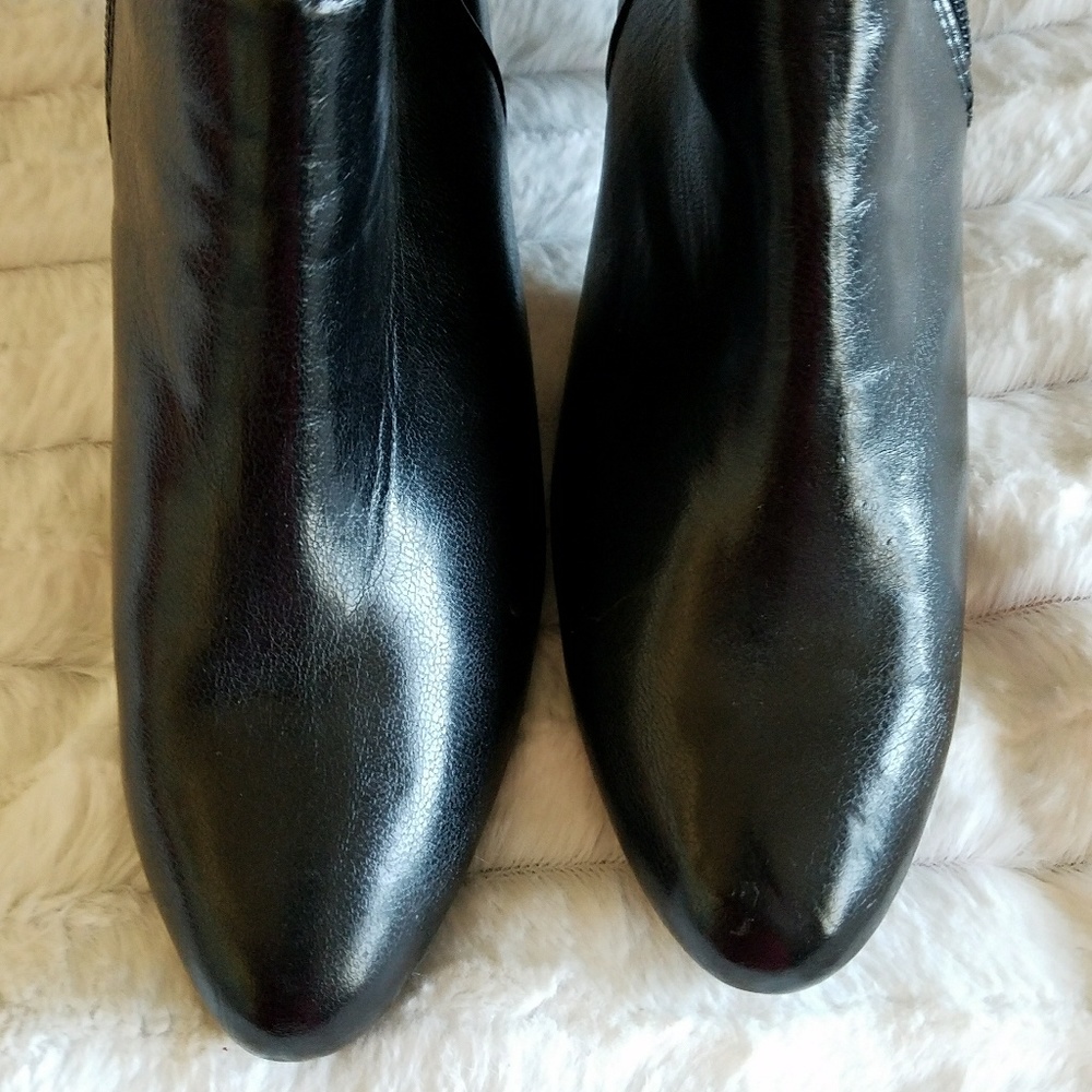Chinese Laundry shiny black thigh high boots side zip 8M NWOT never worn - Picture 8 of 8